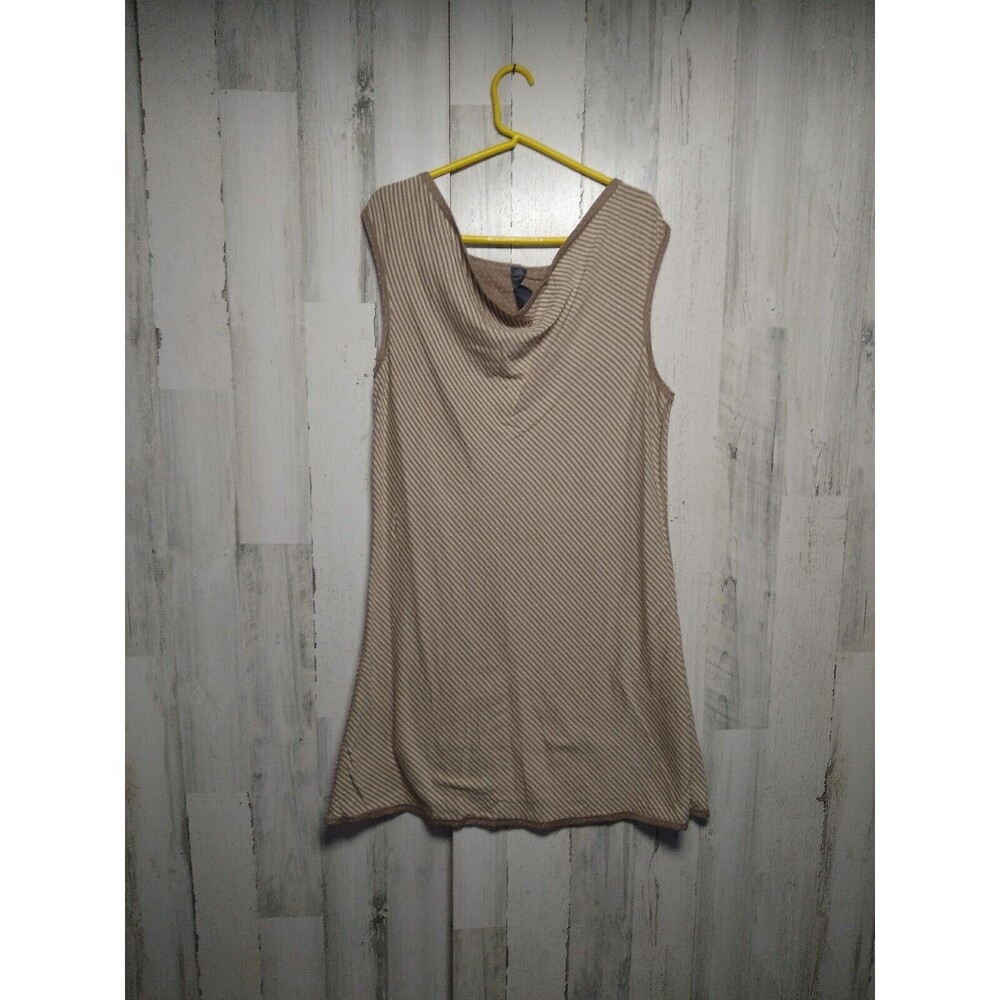 Merrell Women's XL BEIGE MOEN STRIPED Finley Reversible Dress vanilla cream
